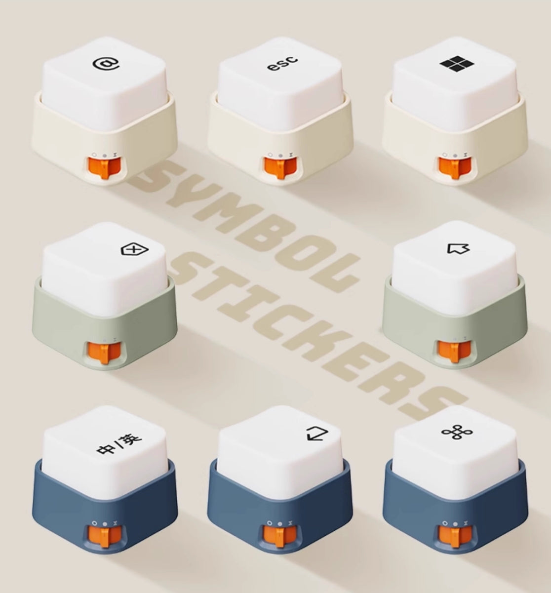 Mini keyboard key light decompression emotional office ornament desktop keycap design small night light charging creative toy