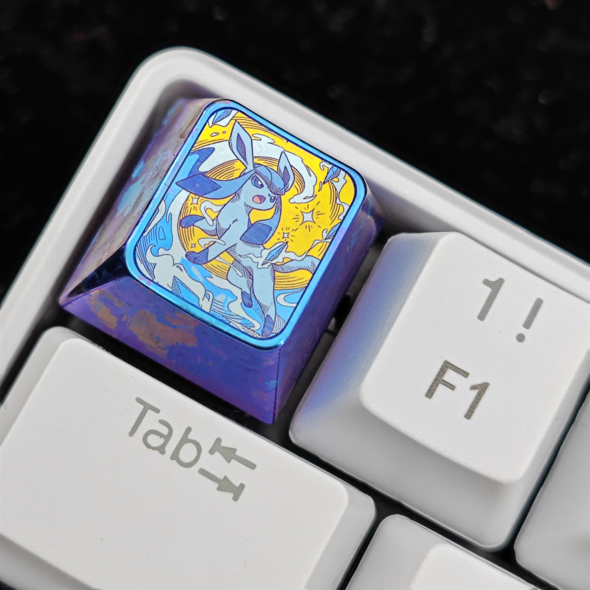 Pok é mon Theme Series Titanium Alloy Metal Personalized Keycaps, Anime Game Culture Creative Keycaps, Mechanical Keyboard Decorative Keycaps