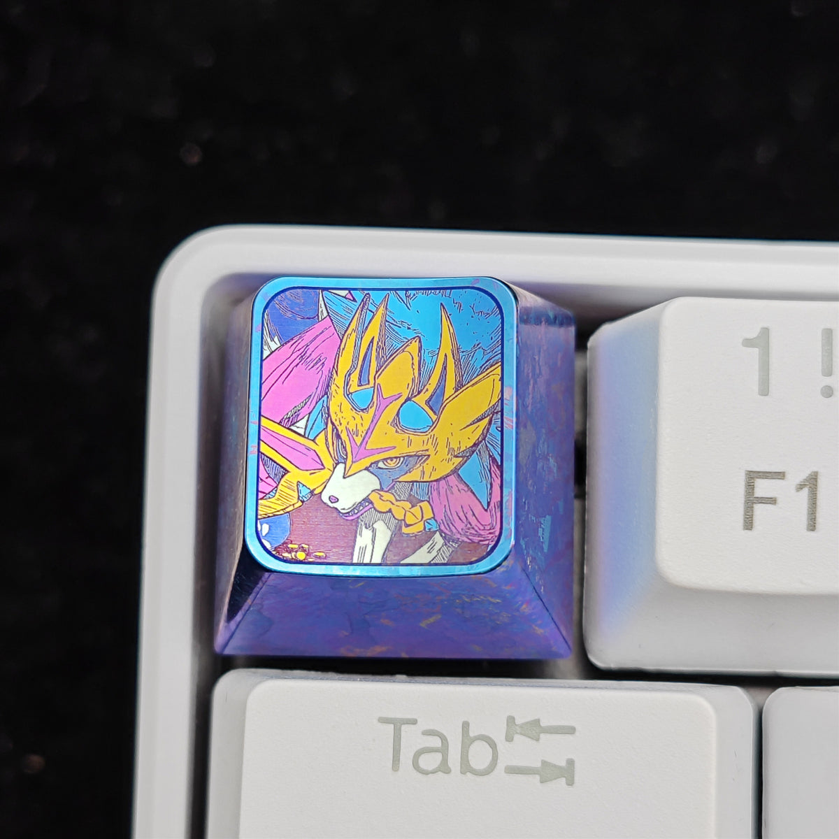 Pok é mon Theme Series Titanium Alloy Metal Personalized Keycaps, Anime Game Culture Creative Keycaps, Mechanical Keyboard Decorative Keycaps
