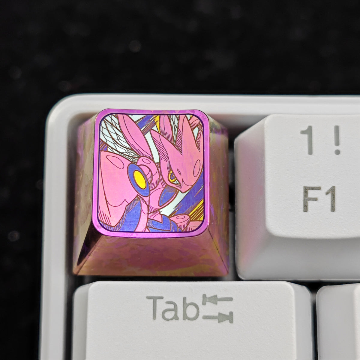 Pok é mon Theme Series Titanium Alloy Metal Personalized Keycaps, Anime Game Culture Creative Keycaps, Mechanical Keyboard Decorative Keycaps