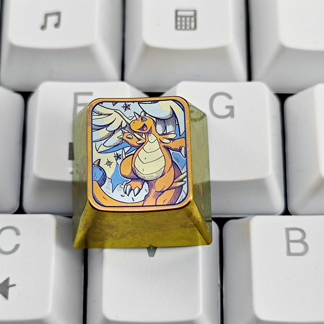 Pok é mon Theme Series Titanium Alloy Metal Personalized Keycaps, Anime Game Culture Creative Keycaps, Mechanical Keyboard Decorative Keycaps