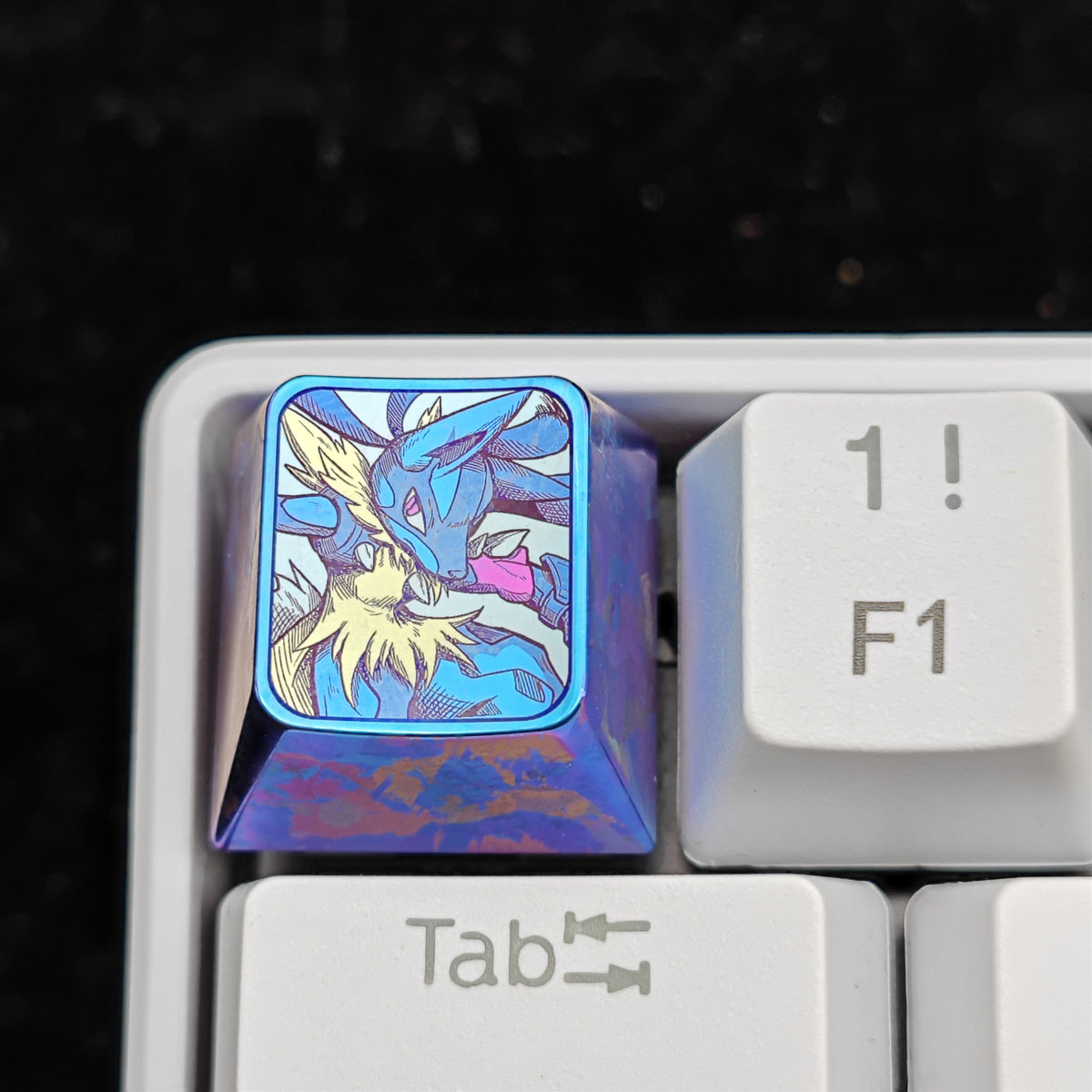 Pok é mon Theme Series Titanium Alloy Metal Personalized Keycaps, Anime Game Culture Creative Keycaps, Mechanical Keyboard Decorative Keycaps
