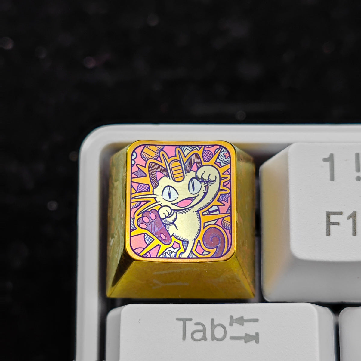 Pok é mon Theme Series Titanium Alloy Metal Personalized Keycaps, Anime Game Culture Creative Keycaps, Mechanical Keyboard Decorative Keycaps