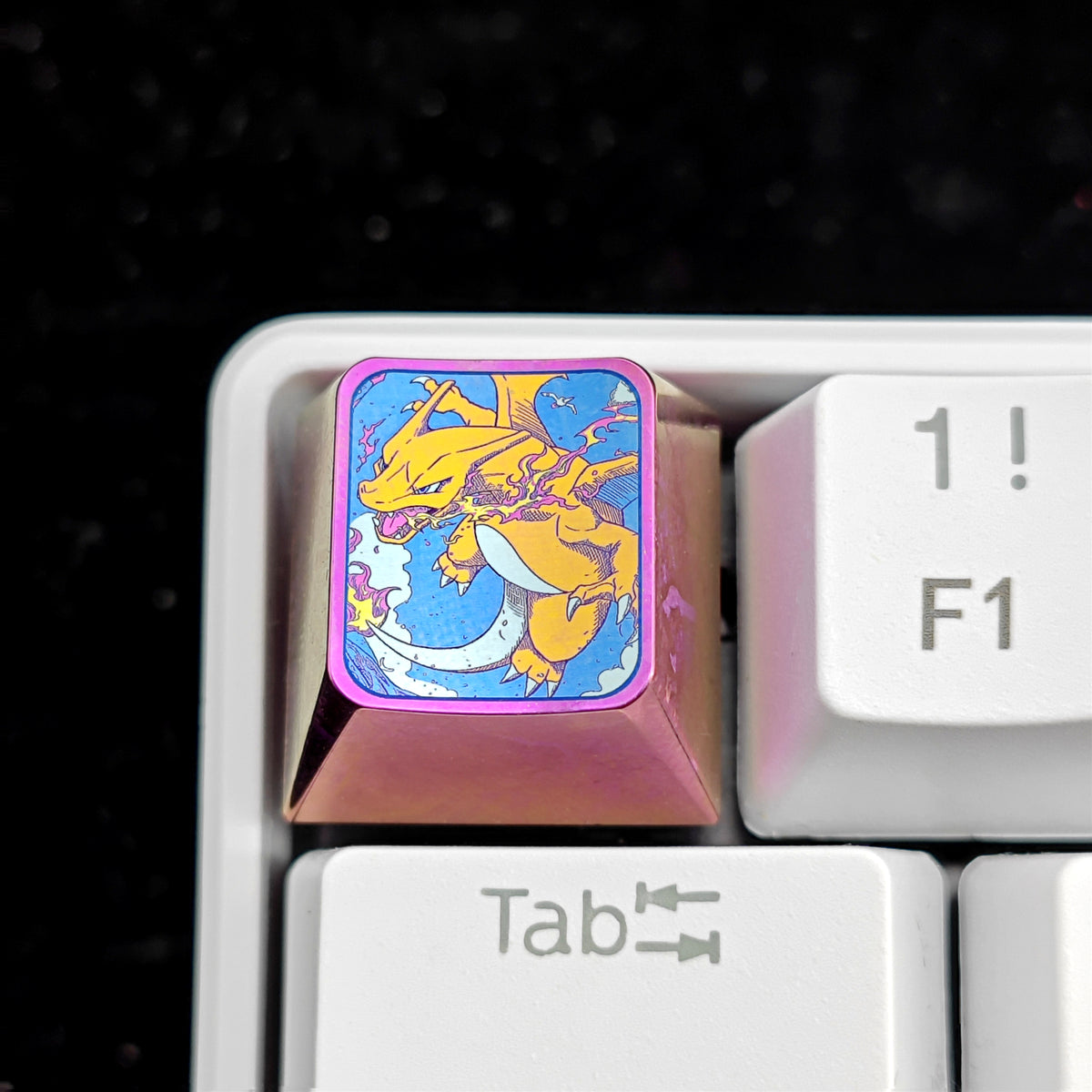 Pok é mon Theme Series Titanium Alloy Metal Personalized Keycaps, Anime Game Culture Creative Keycaps, Mechanical Keyboard Decorative Keycaps