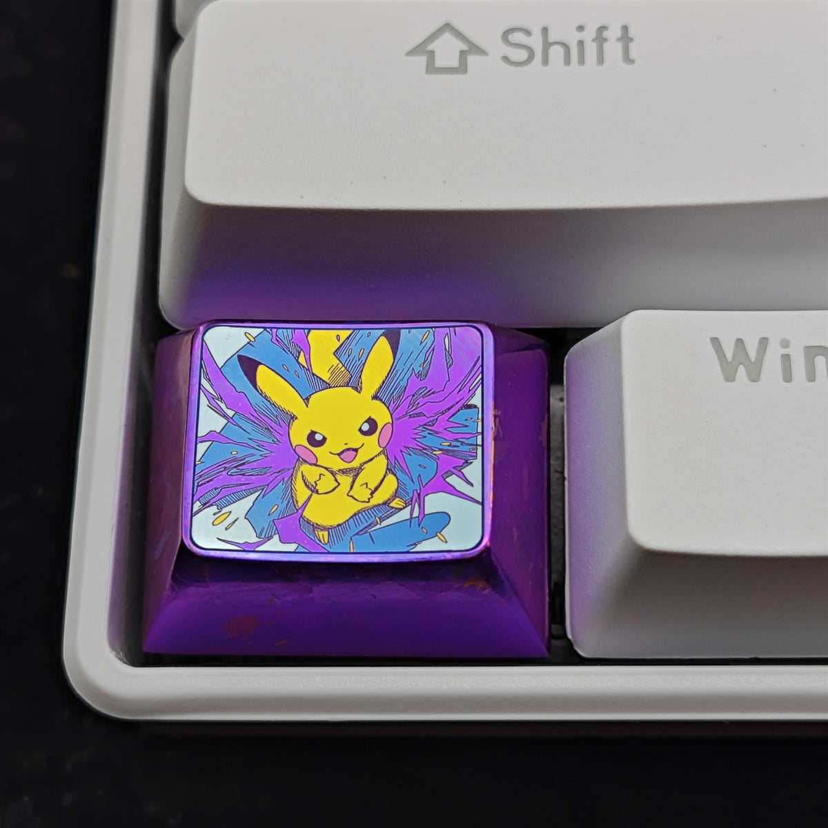 Pok é mon Theme Series Titanium Alloy Metal Personalized Keycaps, Anime Game Culture Creative Keycaps, Mechanical Keyboard Decorative Keycaps