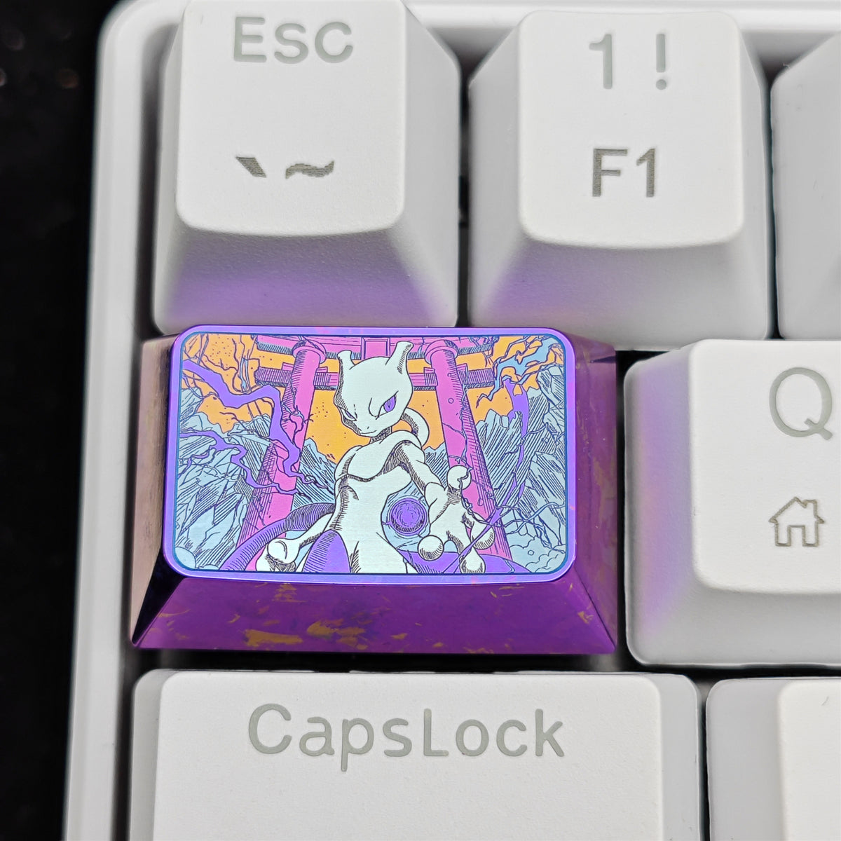 Pok é mon Theme Series Titanium Alloy Metal Personalized Keycaps, Anime Game Culture Creative Keycaps, Mechanical Keyboard Decorative Keycaps