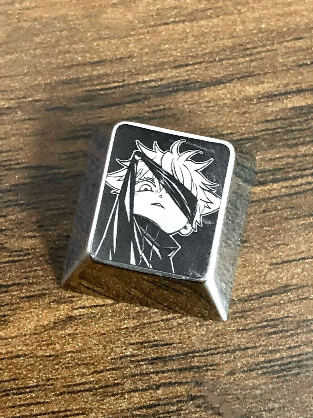 Jujutsu Kaisen,Gojo Satoru 1 U titanium alloy personalized keycaps, anime and game cultural creative keycaps, mechanical keyboard decorative keycaps