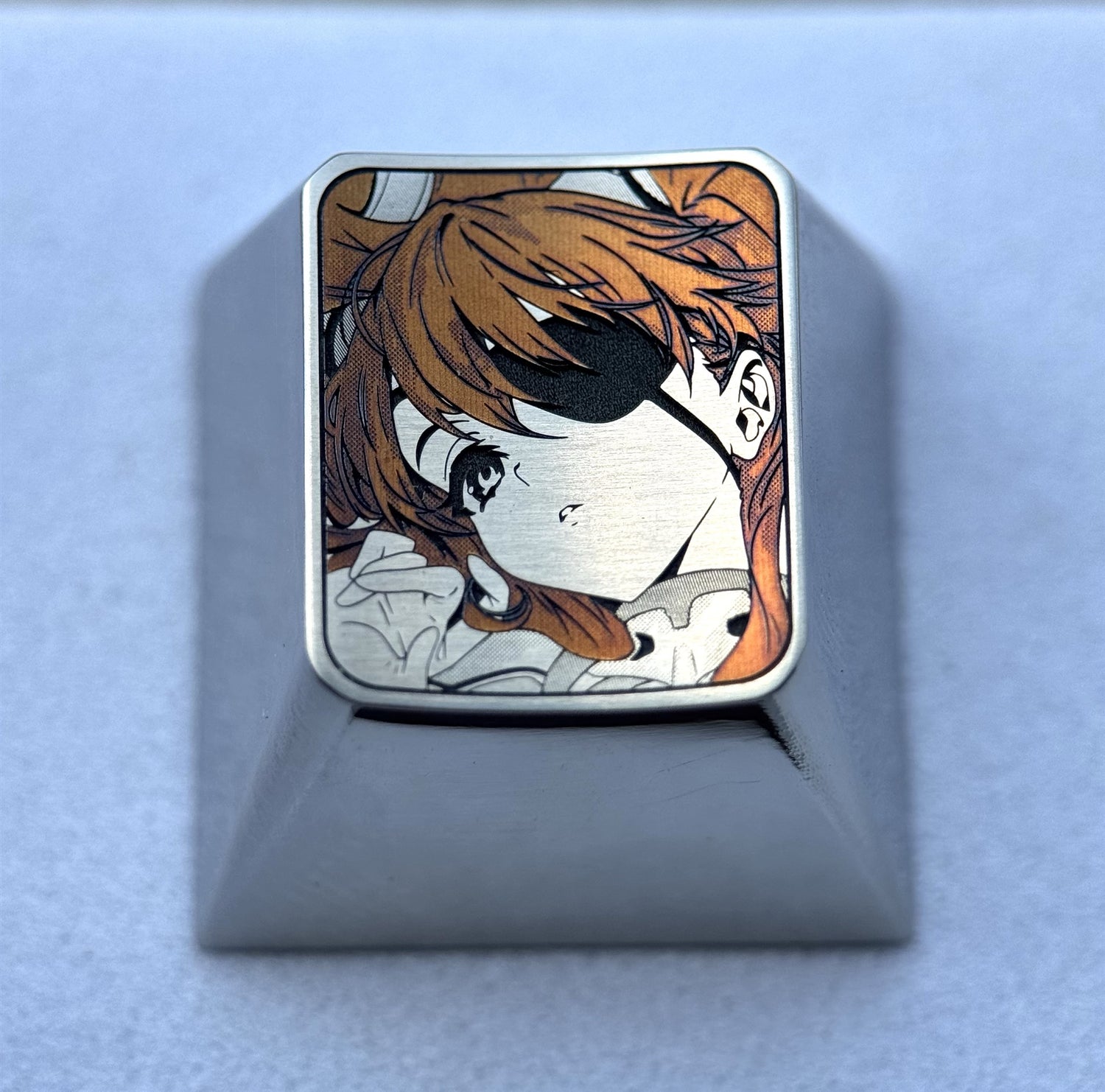 Titanium alloy precision carving 1U, Asuka, Ayanami Rei, anime and game character peripheral metal carving personalized keycaps