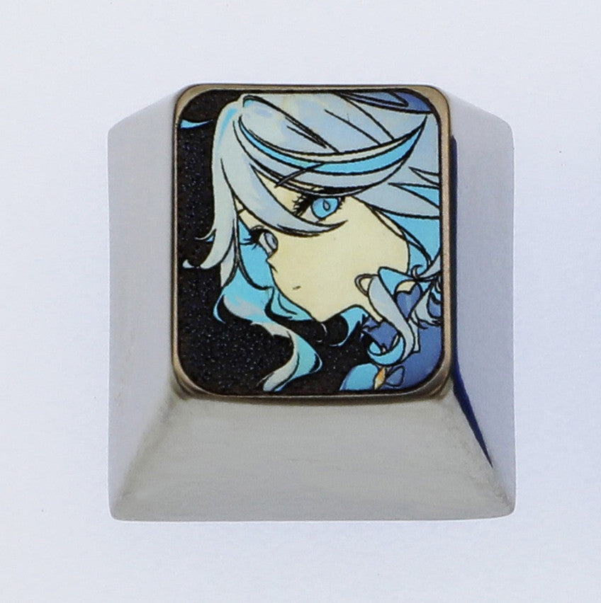 Furina, Titanium alloy 1U personalized keycap, metal decorative keycap