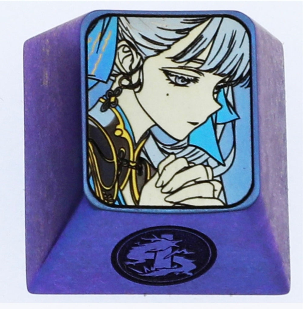 Wuthering Waves, 1U titanium alloy personalized keycaps, metal game anime character keycaps