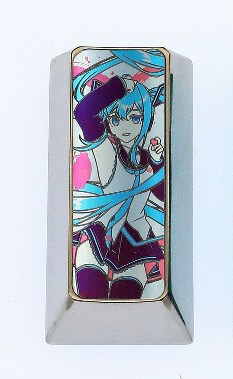 Hatsune Miku 2U vertical version (pad) Enter key, personalized key cap, keyboard cartoon decorative key cap, metal art key cap