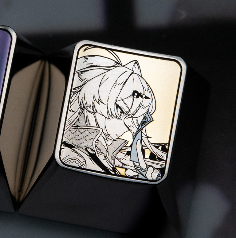 Zenless Zone Zero, 1U titanium alloy personalized keycap, May June special, anime and game character creation metal keycap