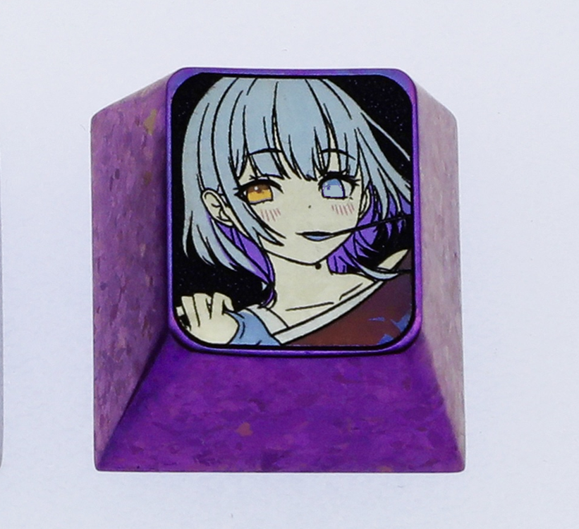 BanG Dream! R ā na Kaname titanium alloy 1U metal personalized keycap, decorative keycap