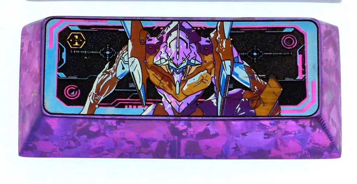 EVA, EVANGELION-01, 2.25U titanium alloy, personalized keycaps, cultural and creative keycaps for anime and gaming peripherals