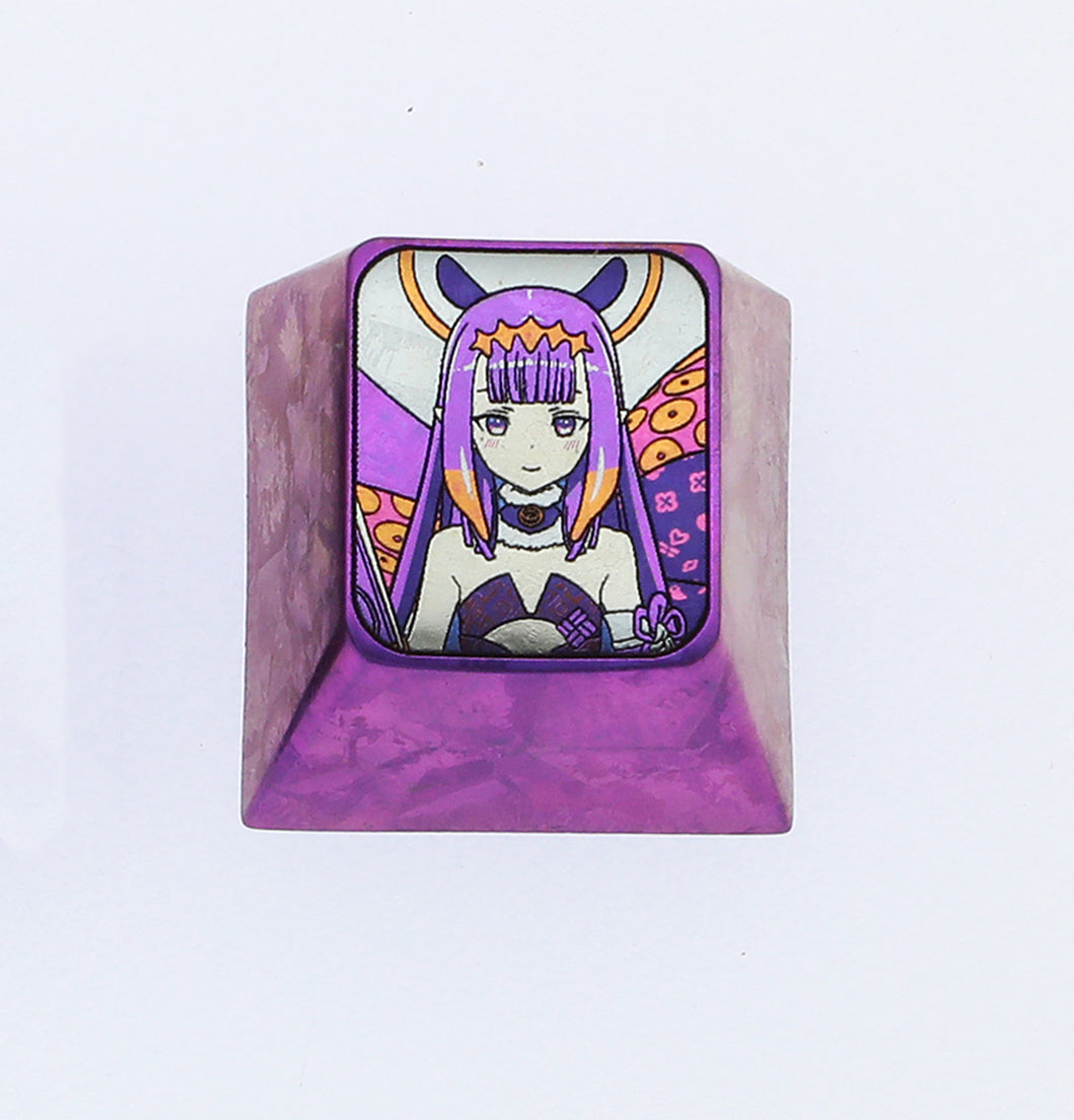 Ichinarsi, colored titanium alloy carved keycaps, personalized keycaps, mechanical keyboard decorative keycaps