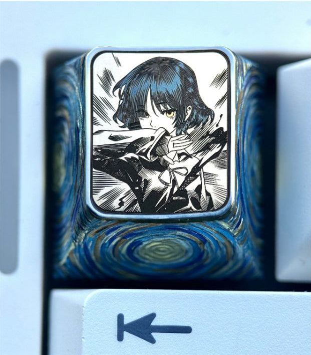 Bocchi The Rock! , Yamada Ryo, 1U titanium alloy personalized keycap, anime, gaming, cultural and creative peripheral keycap