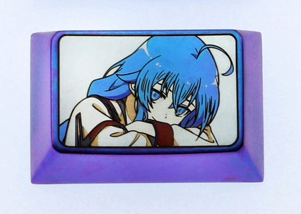Roxy, 1.75U titanium alloy personalized keycaps, metal decorative keycaps, anime keycaps