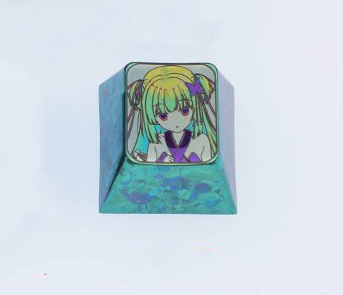 Senren * Banka. 1U titanium alloy personalized keycaps, metal personalized keycaps, keyboard decorative keycaps