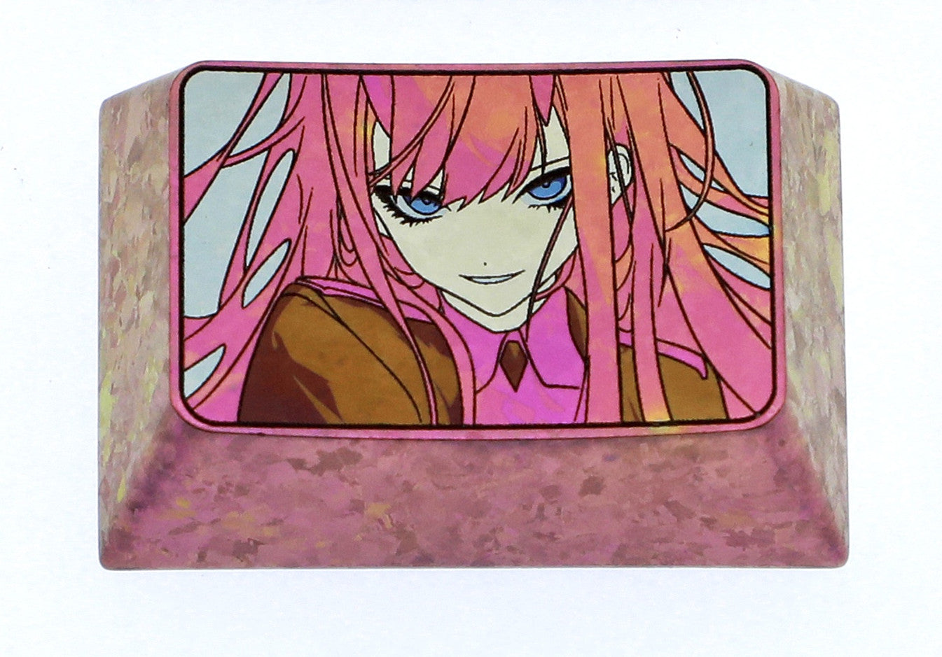 DARLING in the FRANXX 02, 1.5U titanium alloy personalized keycaps, metal decorative carved keycaps for anime and game characters.