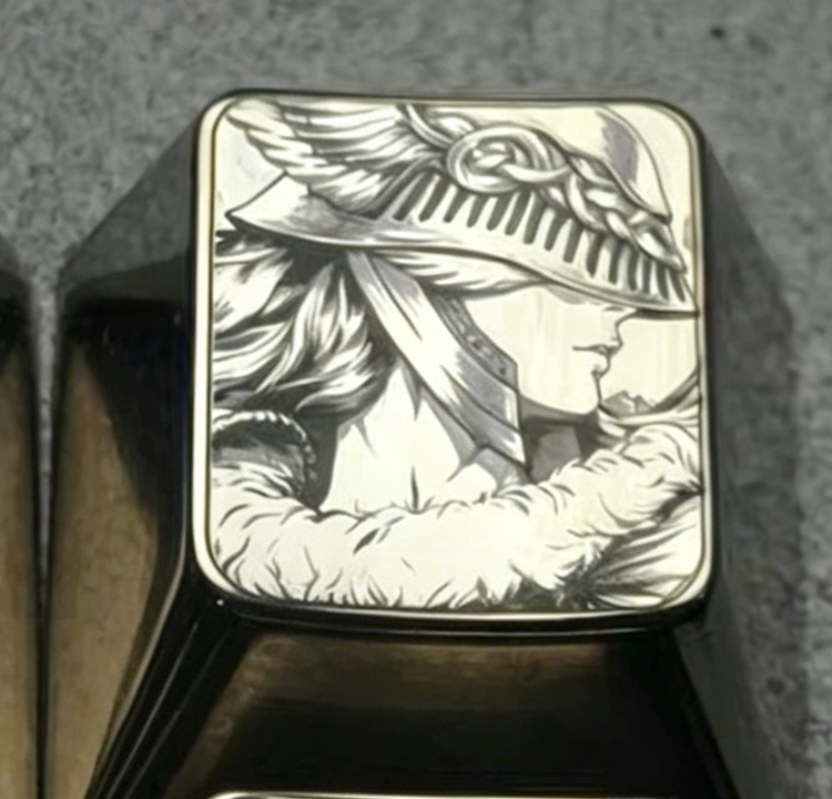 Elden Ring, Malenia, 1U titanium alloy personalized keycaps, anime, gaming, cultural and creative mechanical keyboard decorative keycaps