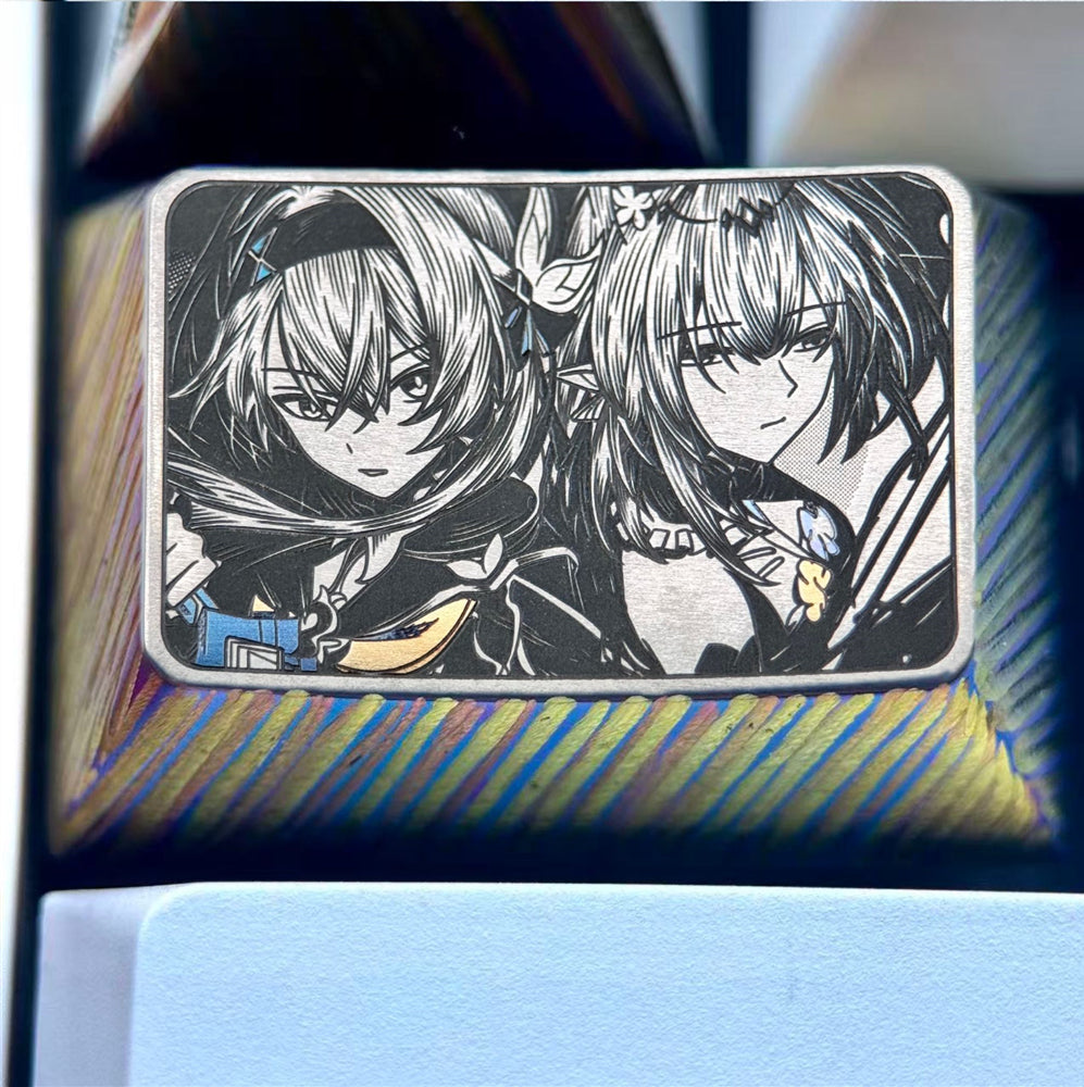 Honkai, Firefly 1.5U titanium alloy personalized keycaps, creative keycaps for anime and games, mechanical keyboard decoration replacement keycaps