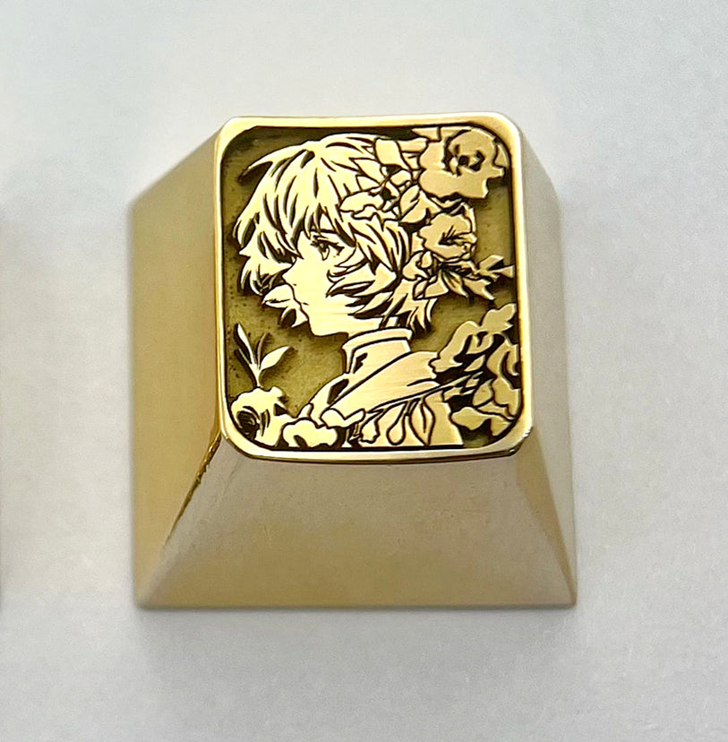 EVA brass material 1U metal personalized keycaps, cultural and creative keycaps for anime and game characters