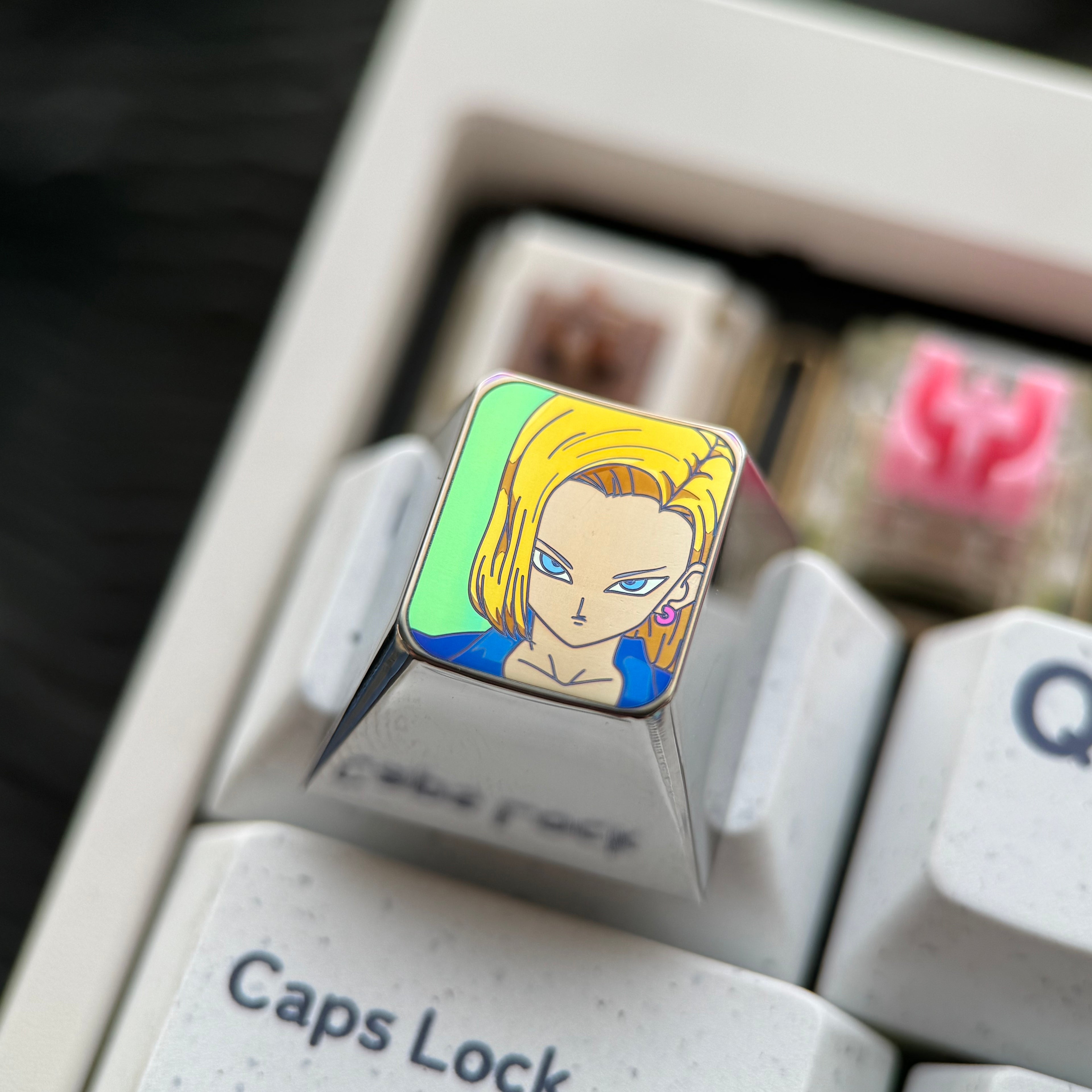 Dragon Ball series, 1U titanium alloy personalized keycaps, anime and game metal carving cultural creative keycaps