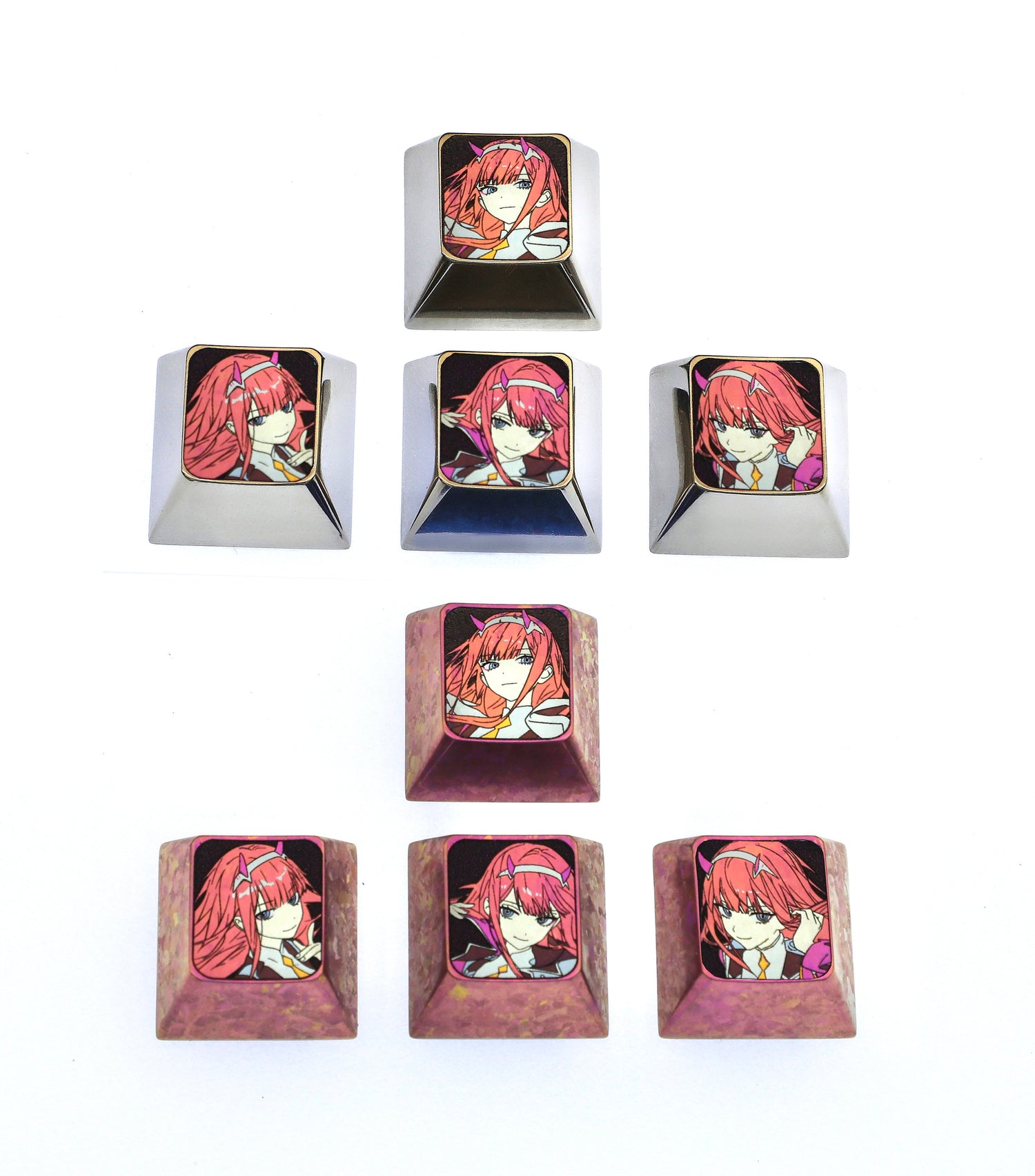 DARLING in the FRANXX, 02. Directional key set titanium alloy personalized keycaps, anime character decorative keycaps