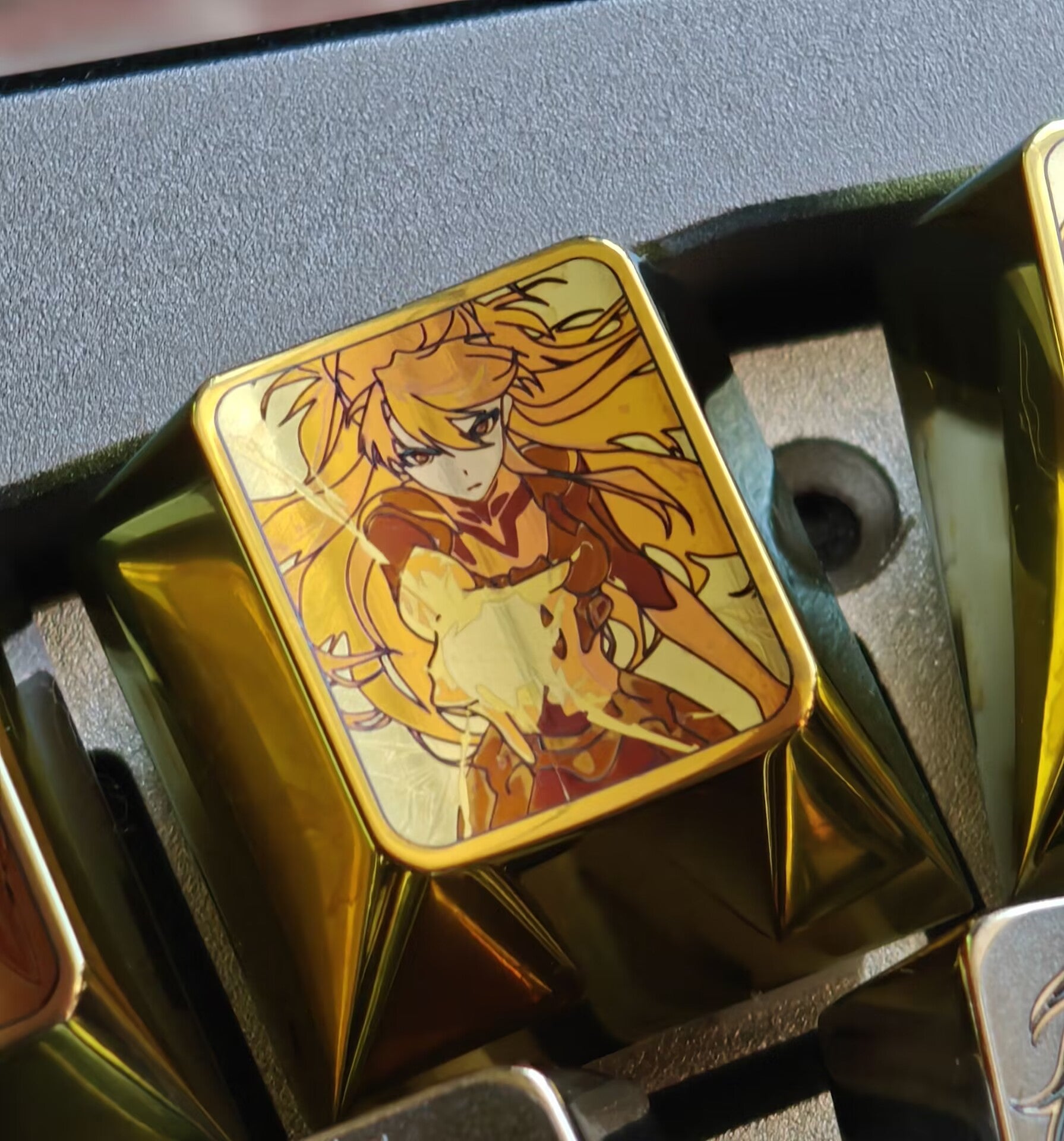 EVA/Saint doujin,Titanium alloy metal keycaps, personalized keycaps, keyboard decorative keycaps