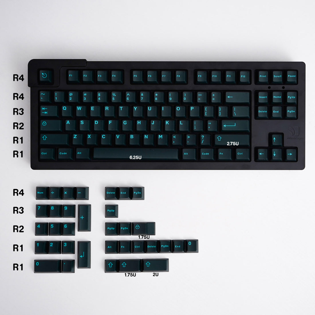 Semi transparent black gold/blue/black/blue/purple mechanical keyboard keycaps ABS two-color molding, original factory high