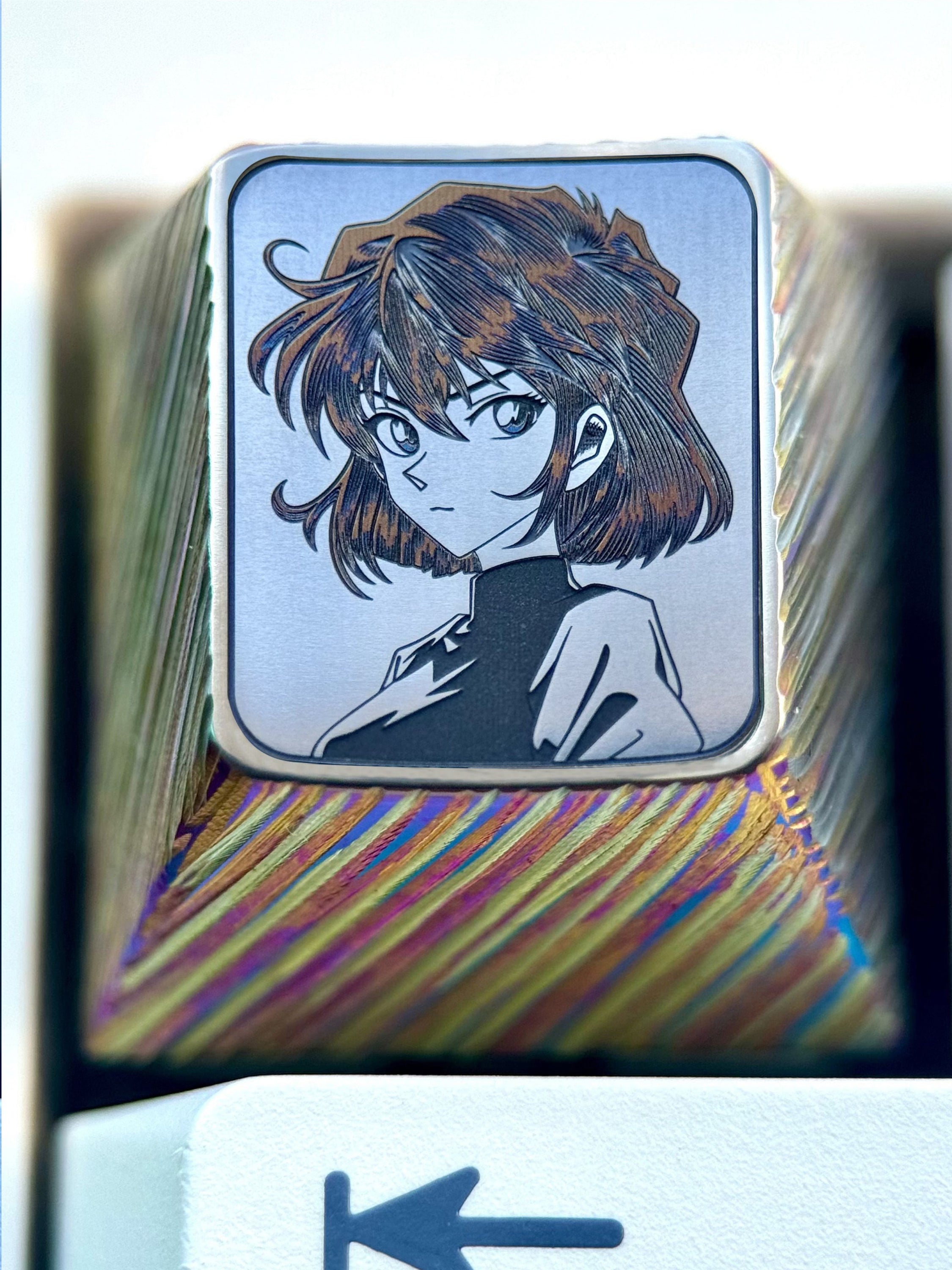 Detective Conan, Anita Hailey, 1U titanium alloy personalized keycaps, anime and game character peripheral art keycaps