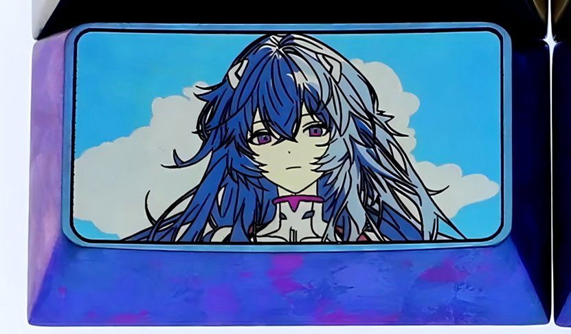 EVA, Ayanami Rei, two 1.75U models, titanium alloy personalized keycaps, keyboard decorative keycaps.