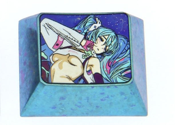 Hatsune Miku, 1.25U titanium alloy personalized keycaps, music, animation, game, virtual characters, surrounding decorative keycaps