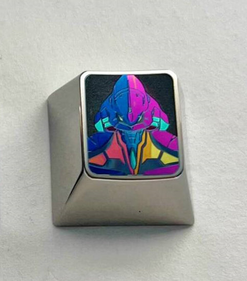 EVANGELION-01, colored titanium alloy keycaps, personalized keycaps, decorative keycaps