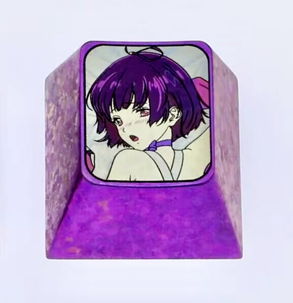 KABANERI OF THE IRON FORTRESS, 1U titanium alloy personalized keycaps, metal carved keycaps around anime and game characters