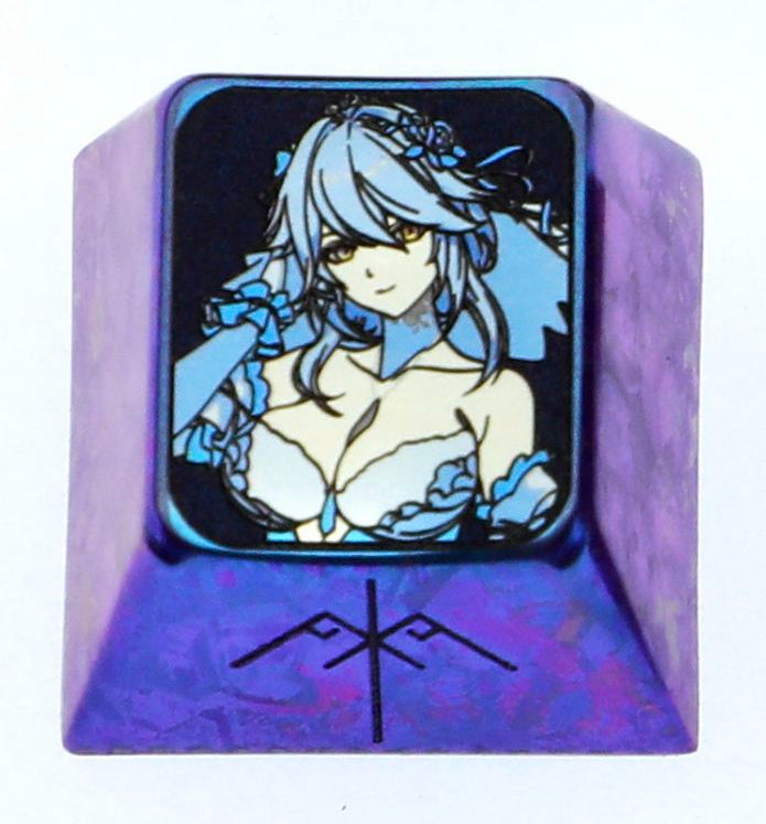 Project Snow, Snowbreak: Containment Zone, 1U titanium alloy personalized keycaps, metal art keycaps for anime and games.