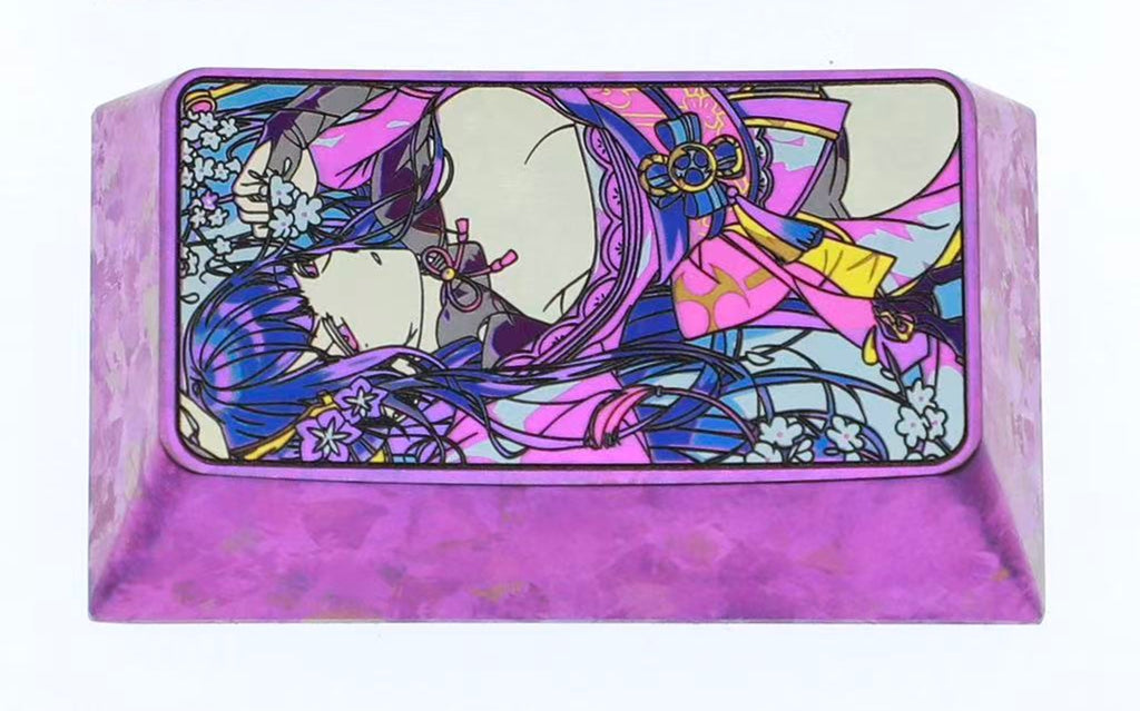 Genshin Impact series, Raiden Shogun, 1.75U titanium alloy keycaps, anime and game culture creative personalized keycaps
