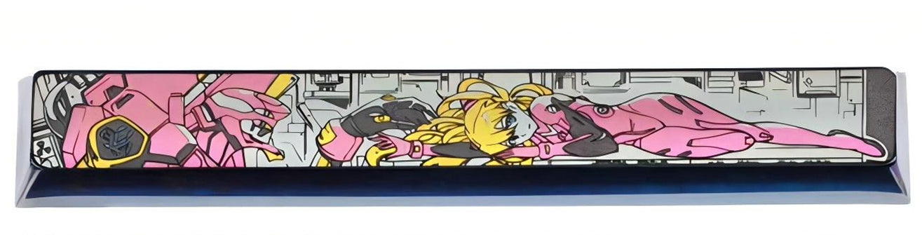 EVA, Asuka, 6.25U/7U Spacebar Titanium Alloy Personalized Keycaps, Metal Keycaps Surrounding Anime and Game Characters
