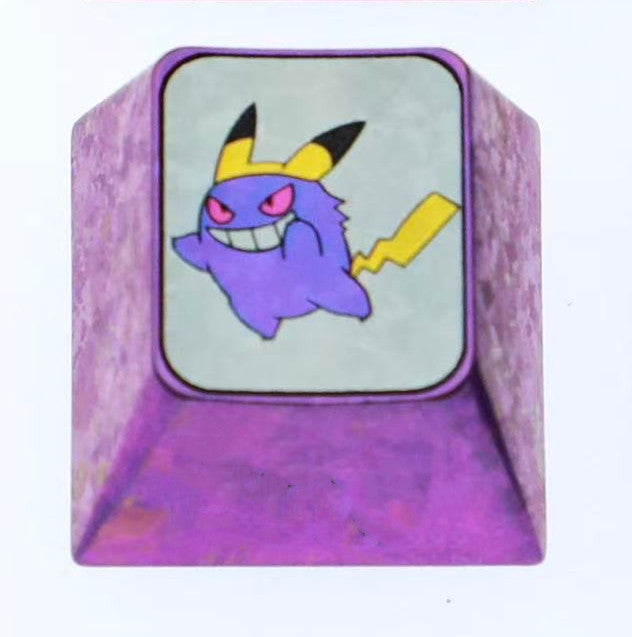 Pok é mon, mutated gengar, 1U titanium alloy personalized keycaps, anime and game culture creative art decorative keycaps