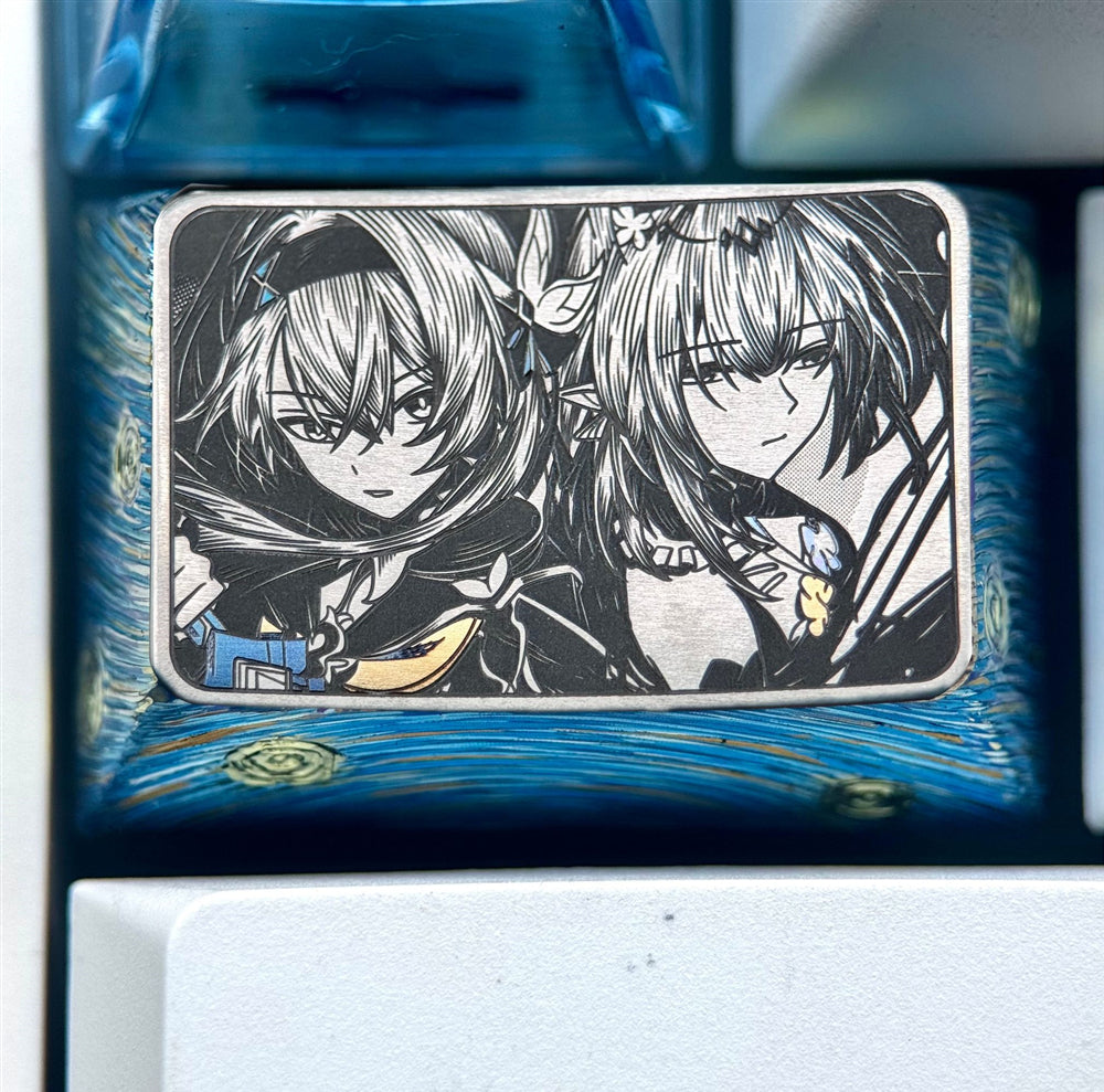 Honkai, Firefly 1.5U titanium alloy personalized keycaps, creative keycaps for anime and games, mechanical keyboard decoration replacement keycaps