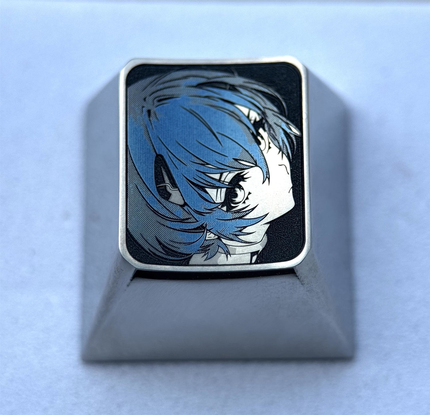 Titanium alloy precision carving 1U, Asuka, Ayanami Rei, anime and game character peripheral metal carving personalized keycaps
