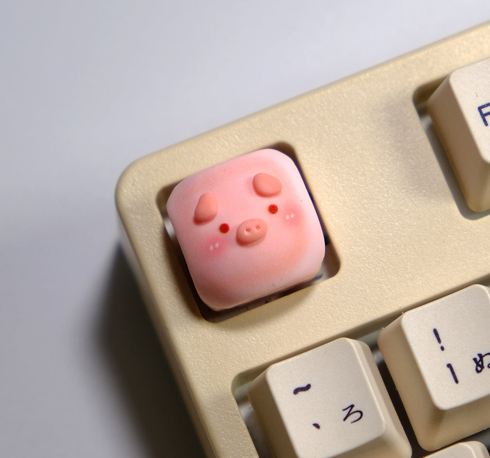 Dirty Pig Bread Personalized External Device Handmade Resin Keycaps Creative Decorative Keycaps