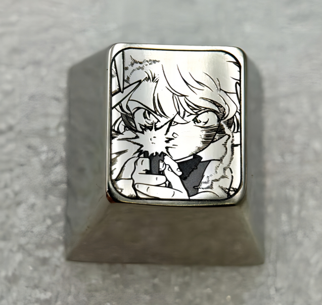 Detective Conan, Anita Hailey, 1U metal original color titanium alloy personalized keycaps, metal keycaps for anime and game peripheral characters