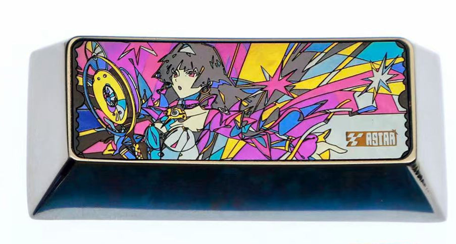 Zenless Zone Zero, Astra Yao two 2.25U titanium alloy return key personalized keycaps, anime and game character metal carving creative keycaps