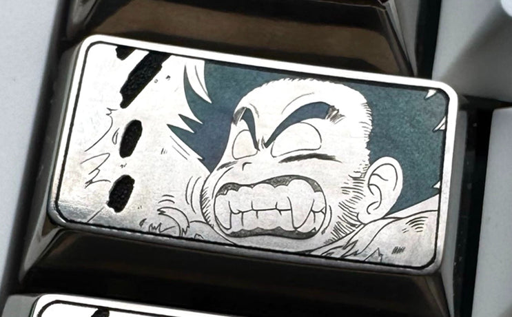 Dragon Ball Son Goku Evolution, Small Set. Titanium alloy personalized keycaps, metal carved art keycaps around anime and game characters