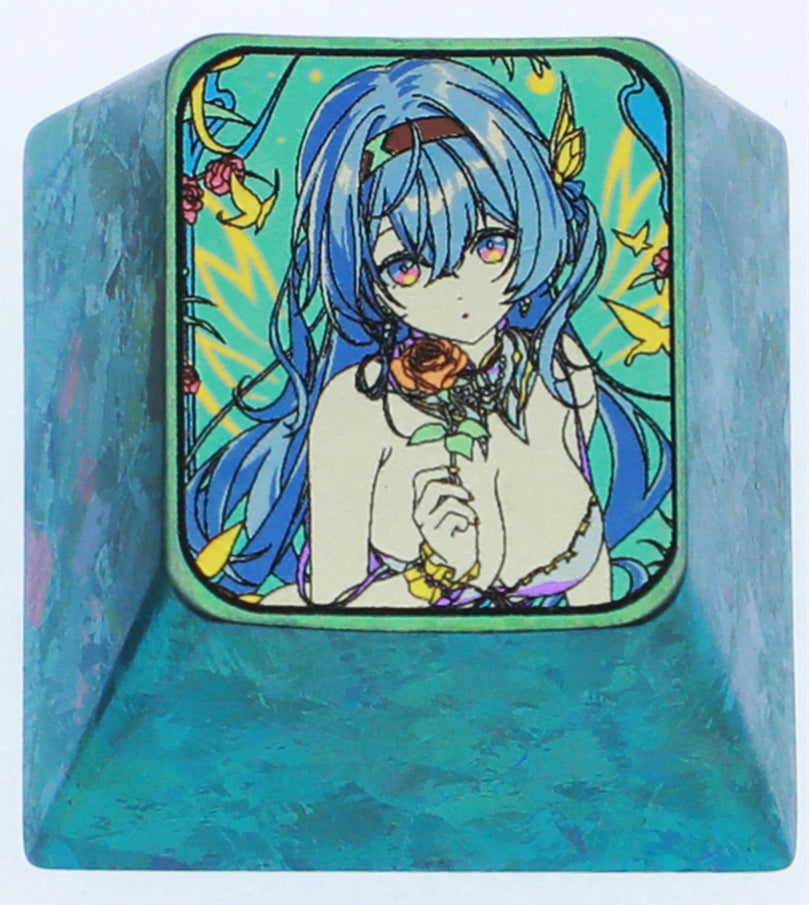 Honkai: Star Rail, Firefly, 1U Titanium Alloy Personalized Keycaps, Anime Game Culture Creative Metal Carving Decorative Keycaps