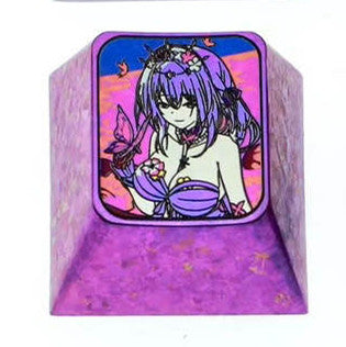 Honkai:Star Rail, Two 1U titanium alloy personalized keycaps, metal creative carved keycaps for anime and gaming peripherals