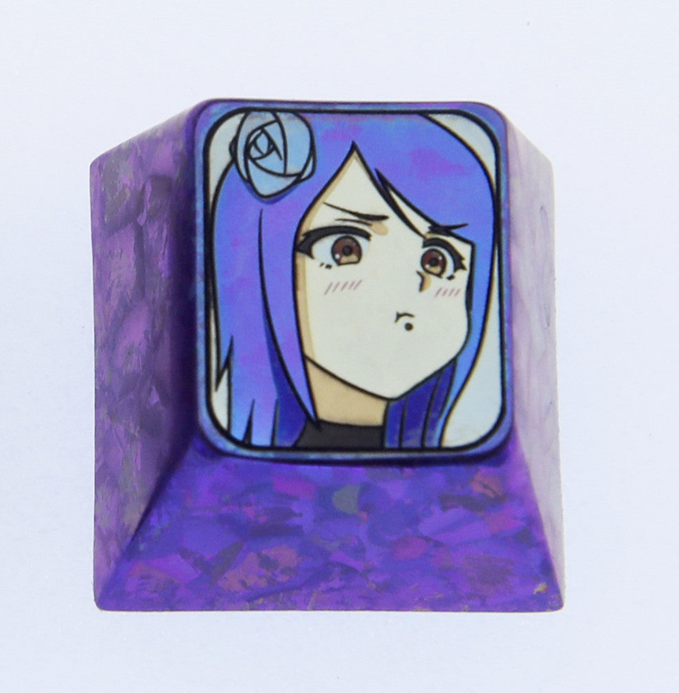 NARUTO, Konan, 1U titanium alloy personalized keycaps, metal keycaps for anime and game characters