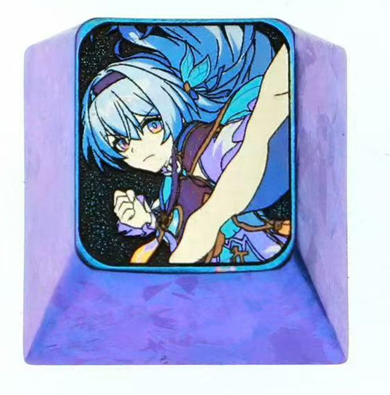 Angry Firefly, 1U/1.25U titanium alloy return key personalized keycap, anime and game character metal carving creative keycap