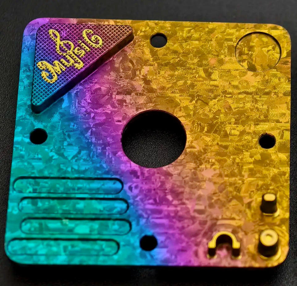 4U personalized keycaps for record players, Timascus,titanium alloy decorative keycaps, artistic custom keycaps